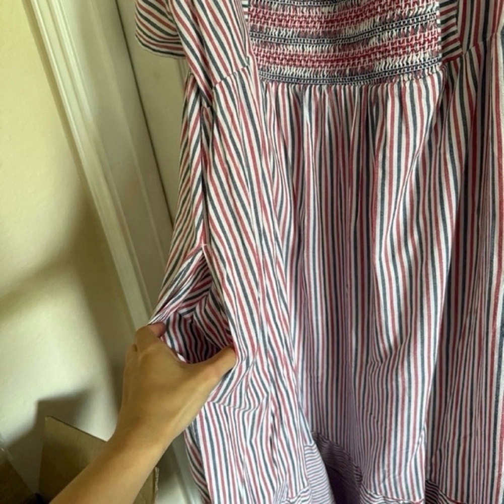Old Navy fit & flare short sleeves striped tie-back midi dress - Picture 9 of 10